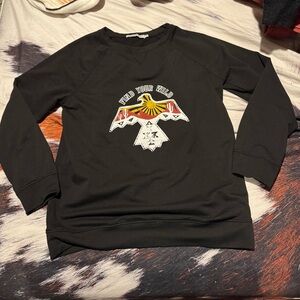 MISSLOOK Black Graphic Crewneck Thunderbird Sweater